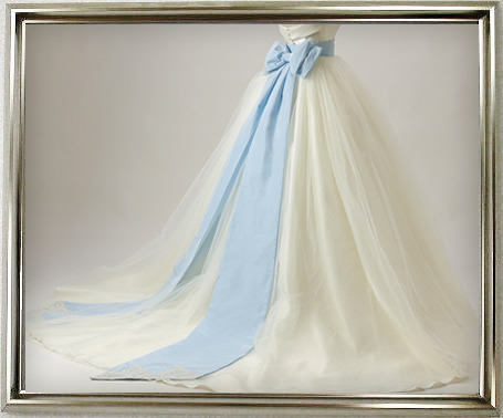 ロングバックリボン　シルキーブルー