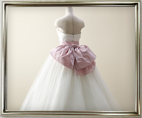 ラウンドバックリボン　シルキーピンク