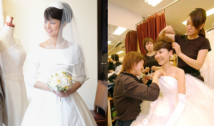 ドレス試着、オーダー