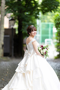 ウェディングドレス先輩花嫁